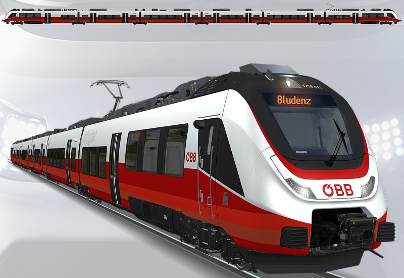 Foto: Visualisierung Triebwagen Talent 3 der ÖBB!